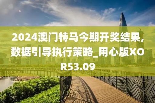 2024澳门特马今期开奖结果,数据引导执行策略_用心版XOR53.09