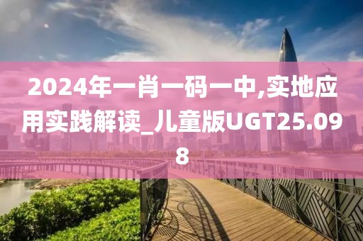 2024年一肖一码一中,实地应用实践解读_儿童版UGT25.098