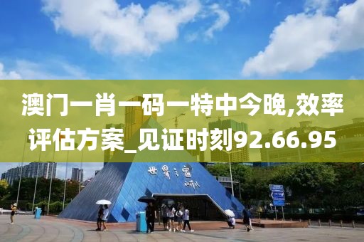 澳门一肖一码一特中今晚,效率评估方案_见证时刻92.66.95