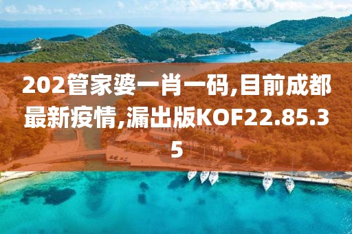 202管家婆一肖一码,目前成都最新疫情,漏出版KOF22.85.35