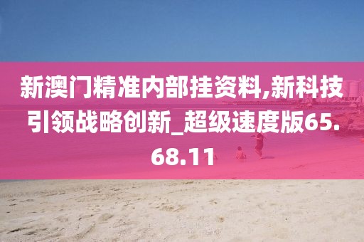 新澳门精准内部挂资料,新科技引领战略创新_超级速度版65.68.11