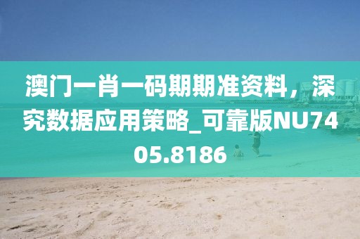 澳门一肖一码期期准资料，深究数据应用策略_可靠版NU7405.8186