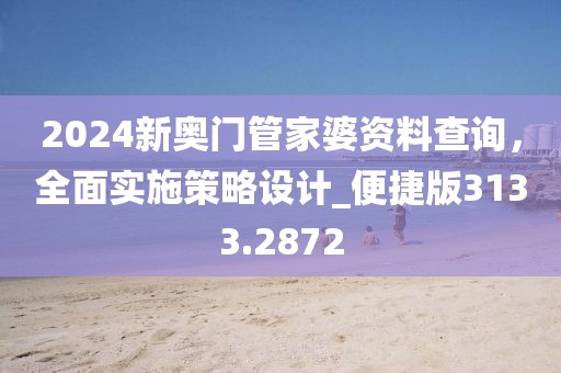 2024新奥门管家婆资料查询，全面实施策略设计_便捷版3133.2872
