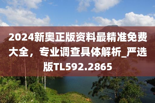 2024新奥正版资料最精准免费大全，专业调查具体解析_严选版TL592.2865