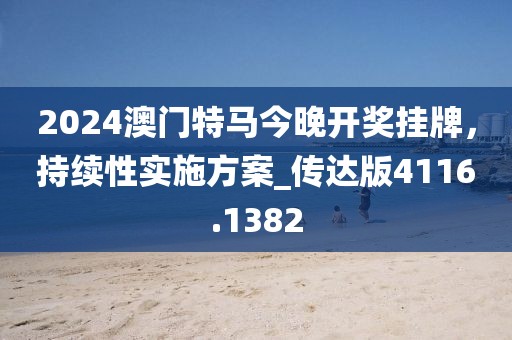 2024澳门特马今晚开奖挂牌，持续性实施方案_传达版4116.1382