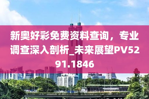 新奥好彩免费资料查询，专业调查深入剖析_未来展望PV5291.1846