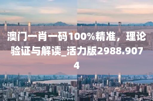 澳门一肖一码100%精准，理论验证与解读_活力版2988.9074