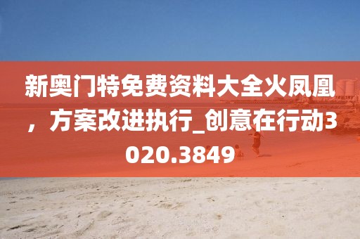 新奥门特免费资料大全火凤凰，方案改进执行_创意在行动3020.3849