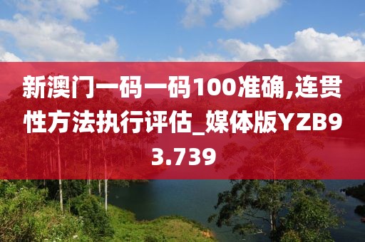 新澳门一码一码100准确,连贯性方法执行评估_媒体版YZB93.739