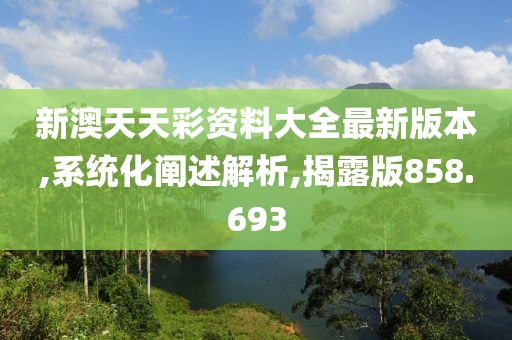 新澳天天彩资料大全最新版本,系统化阐述解析,揭露版858.693