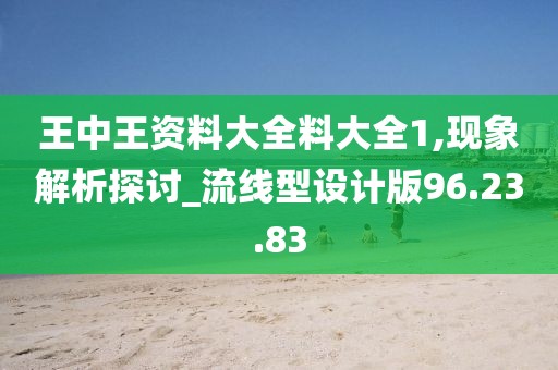 王中王资料大全料大全1,现象解析探讨_流线型设计版96.23.83