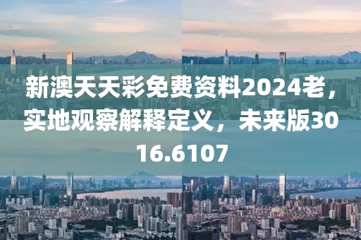 新澳天天彩免费资料2024老，实地观察解释定义，未来版3016.6107